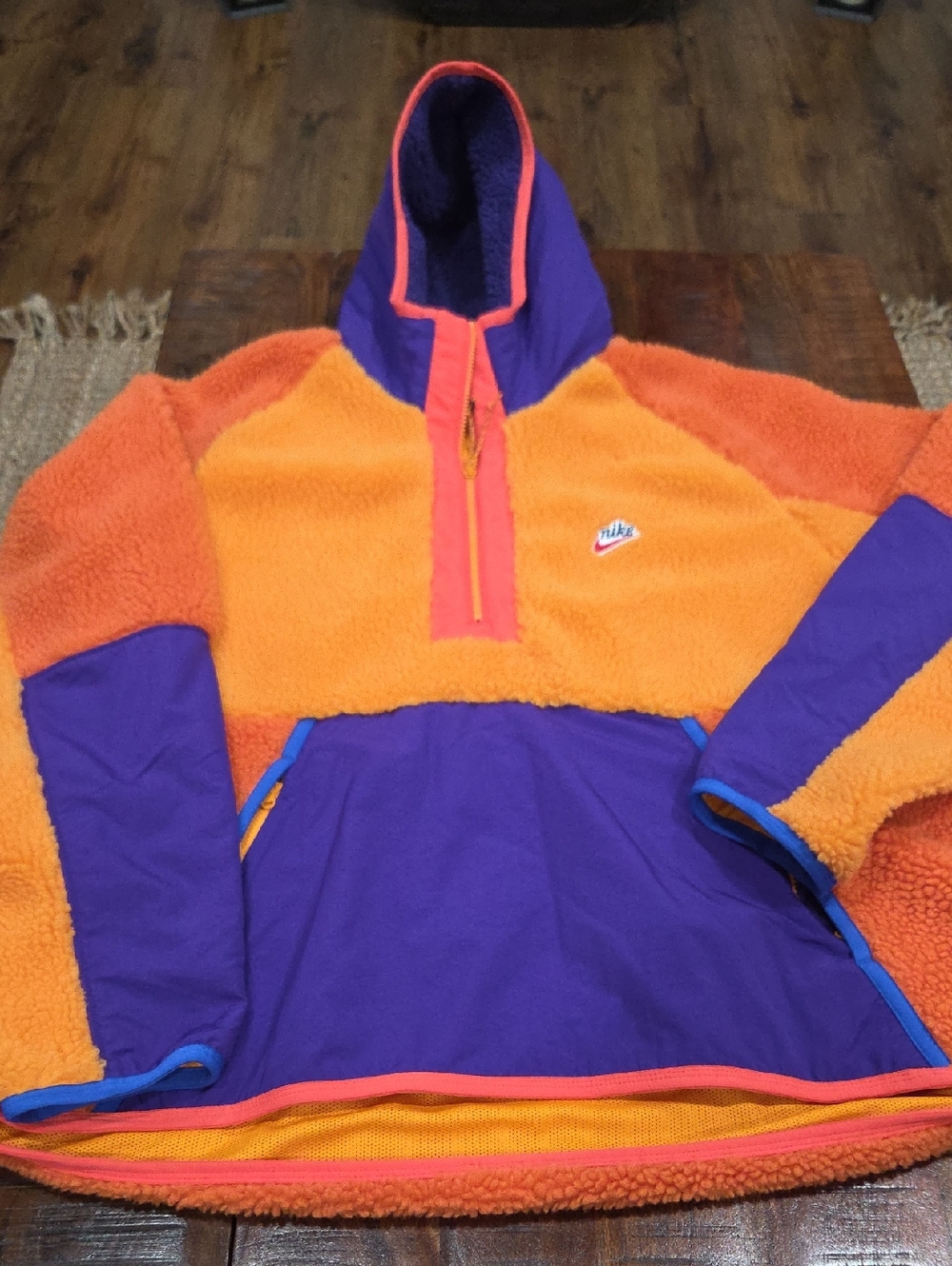 Nike Sherpa Fleece Color Block Pull Over